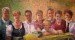 rodina z Tyrol 2007 akryl na plátně 65 x 120
