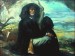 Mladý G Courbet se psem 1993 olej na plátně  60 x   81