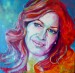 Steffi Graf 2014 akryl na plátně 100 x 100