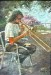 Trombonista 1997 olej na plátně 42 x 30
